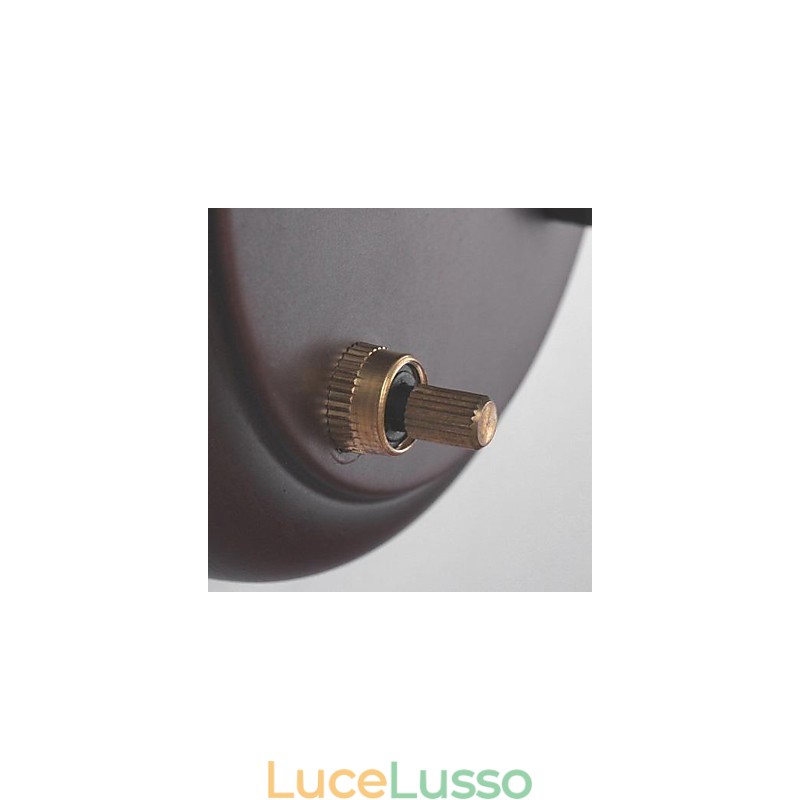 Lampada da parete in ferro con paralume in tessuto a 1 luce