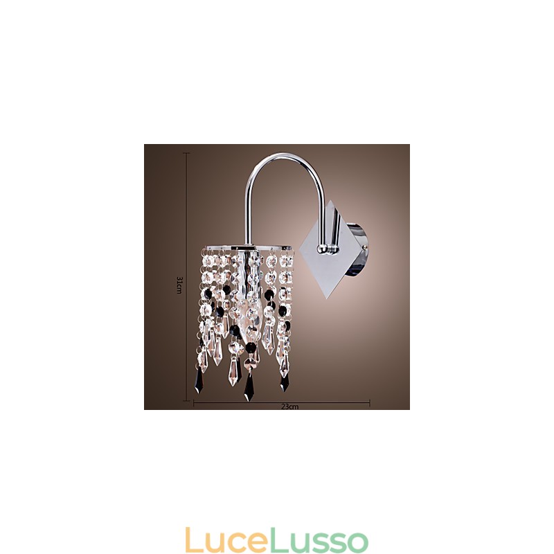 Applique con elegante goccia di cristallo