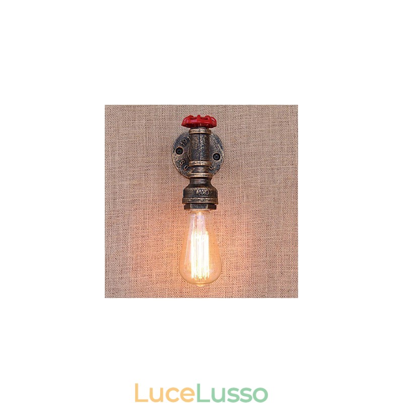 Lampada da parete decorativa piccola con tubo dell'acqua semplice Nostalgia