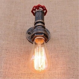 Lampada da parete decorativa piccola con tubo dell'acqua semplice Nostalgia