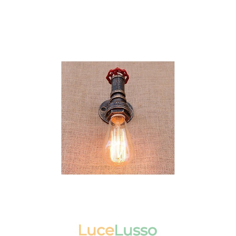 Lampada da parete decorativa piccola con tubo dell'acqua semplice Nostalgia