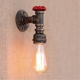 Lampada da parete decorativa piccola con tubo dell'acqua semplice Nostalgia