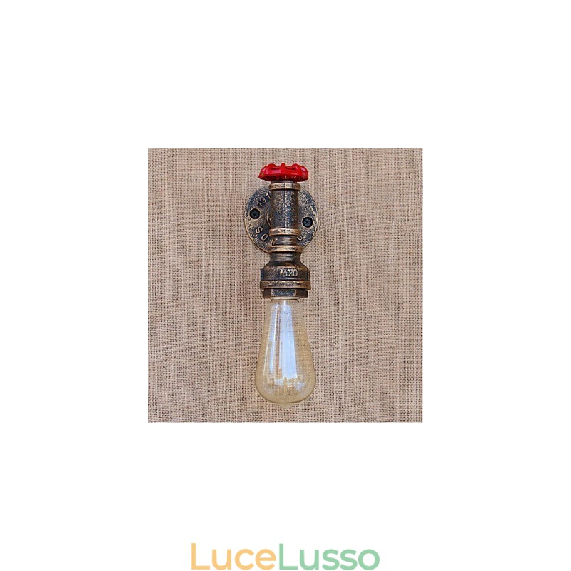 Lampada da parete decorativa piccola con tubo dell'acqua semplice Nostalgia