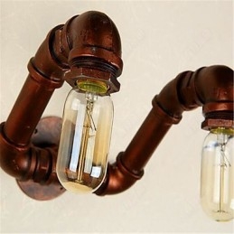 American Bar Xiang Lampada da parete per corridoio della camera da letto con tubo dell'acqua Lampada da parete in ferro industriale retrò