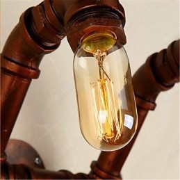 American Bar Xiang Lampada da parete per corridoio della camera da letto con tubo dell'acqua Lampada da parete in ferro industriale retrò