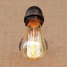 Lampada da parete decorativa piccola con tubo dell'acqua semplice Nostalgia