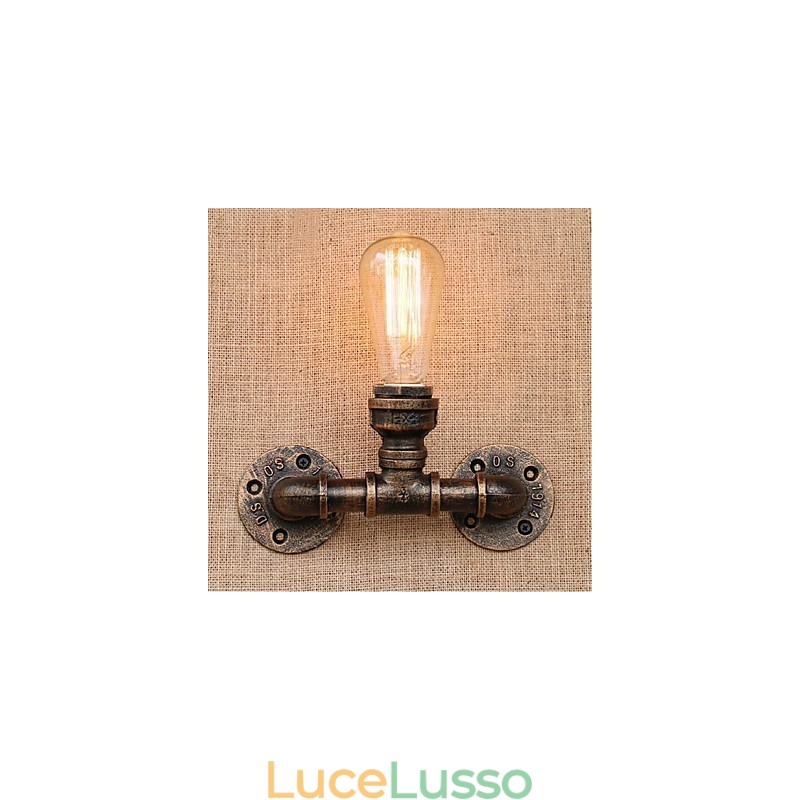 Lampada da parete decorativa piccola con tubo dell'acqua semplice Nostalgia