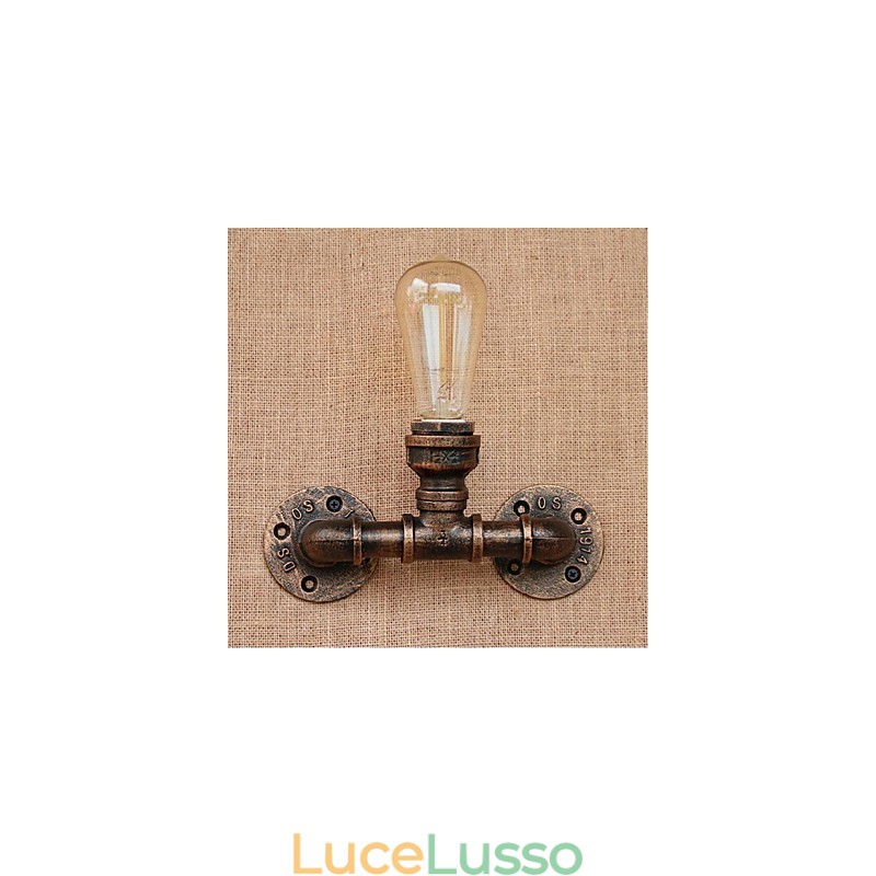 Lampada da parete decorativa piccola con tubo dell'acqua semplice Nostalgia