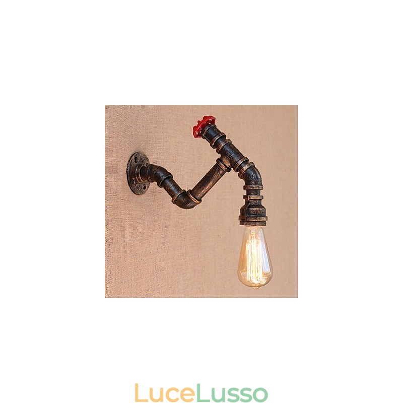 Lampada da parete decorativa piccola con tubo dell'acqua semplice Nostalgia