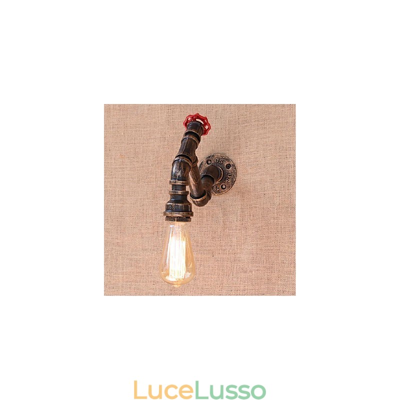 Lampada da parete decorativa piccola con tubo dell'acqua semplice Nostalgia