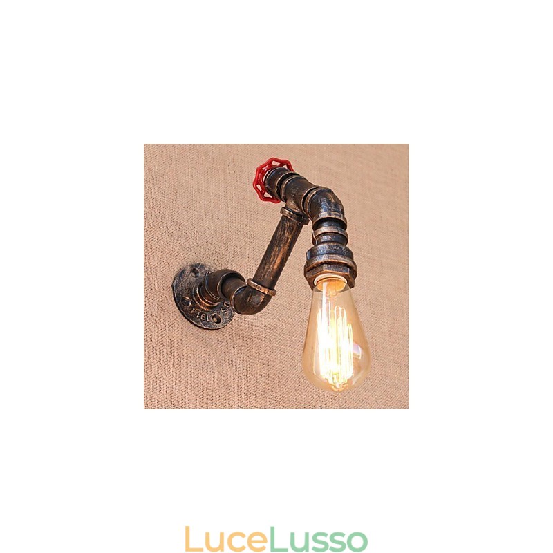 Lampada da parete decorativa piccola con tubo dell'acqua semplice Nostalgia