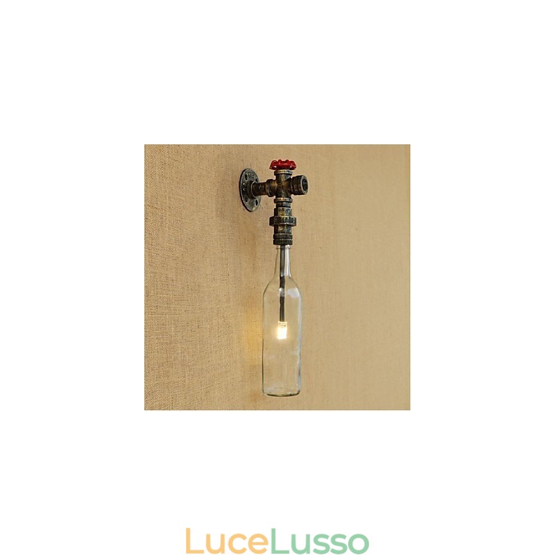 Applique da parete rustica in bronzo per luce ambientale