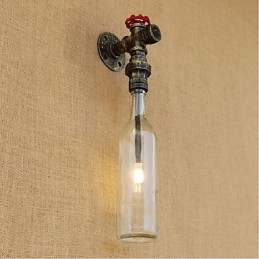 Applique da parete rustica in bronzo per luce ambientale