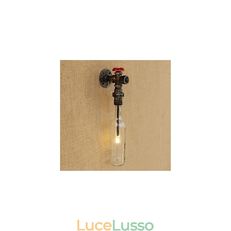 Applique da parete rustica in bronzo per luce ambientale