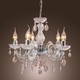 Lampada da soffitto cromata Upligh Candela Lampadario in acrilico Lampadario pendente