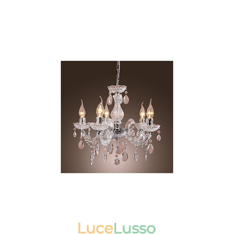 Lampada da soffitto cromata Upligh Candela Lampadario in acrilico Lampadario pendente