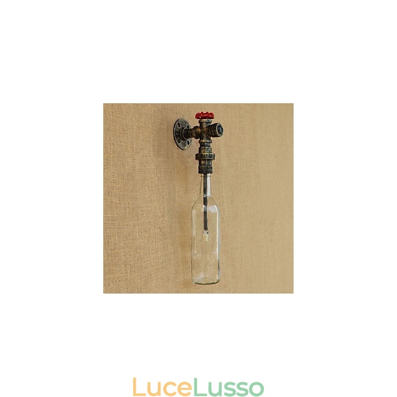 Applique da parete rustica in bronzo per luce ambientale