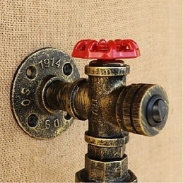 Applique da parete rustica in bronzo per luce ambientale