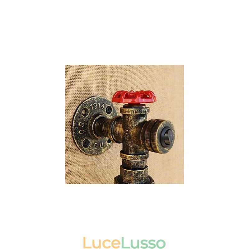 Applique da parete rustica in bronzo per luce ambientale