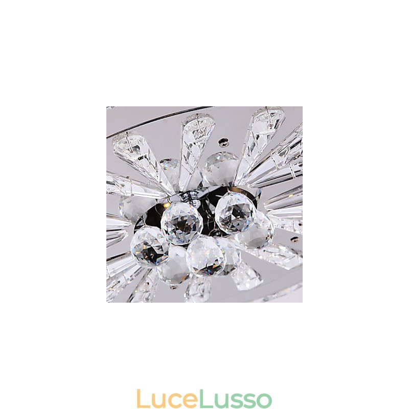 Cristallo Flush Mount Moderno Contemporaneo Soggiorno Letto Sala da pranzo Bambini Metallo