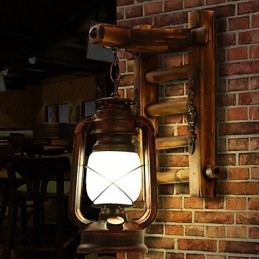 Lampada a cherosene creativa cinese retrò nostalgia illuminazione lanterne applique da parete applique da parete