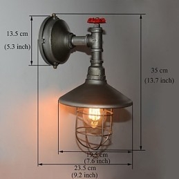 Nuovo Retro Loft Vintage Industrial Edison Lampada da parete Lampada a sospensione