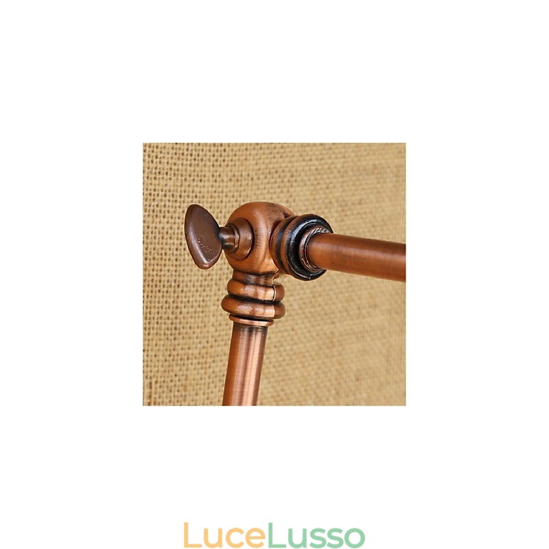 Applique da parete pieghevole retrattile creativa retrò nostalgica a braccio lungo, mezza ruggine