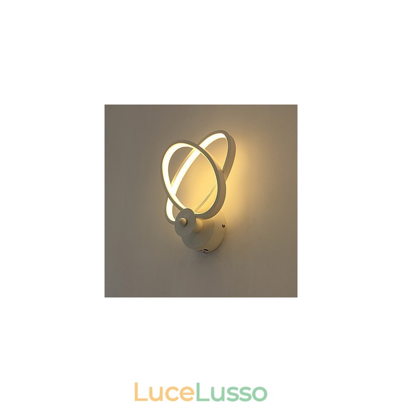 Funzione di pittura moderna contemporanea integrata per applique da parete con luce ambientale