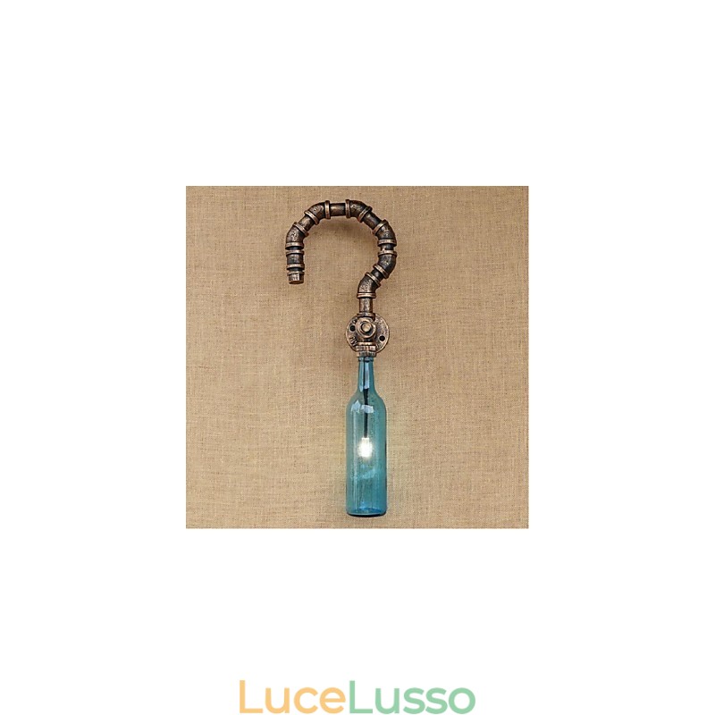 Lampada da parete retrò American Village Creative Industry Wind Designer Water Bottle Lampada da parete