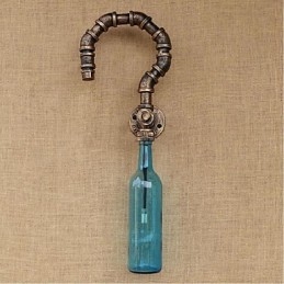 Lampada da parete retrò American Village Creative Industry Wind Designer Water Bottle Lampada da parete