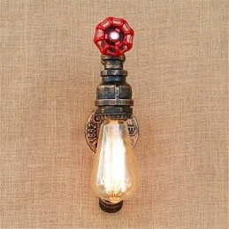 Applique da parete rustica in ottone anticato per luce ambientale