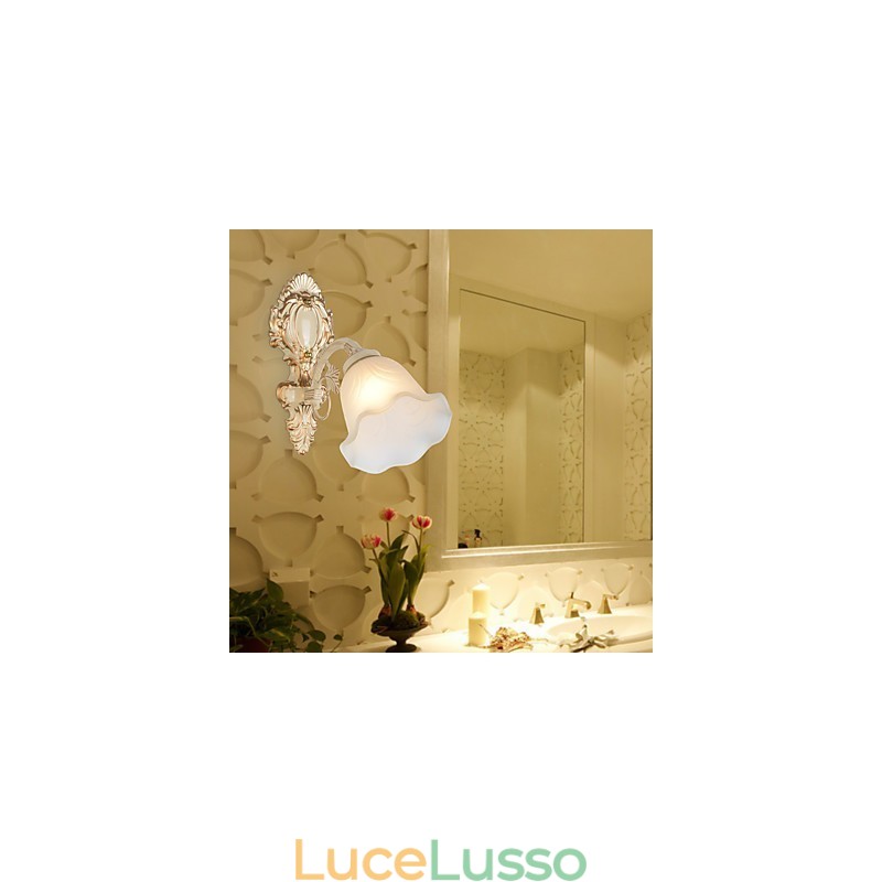 Caratteristica della pittura country per applique da parete in stile mini con luce verso l'alto