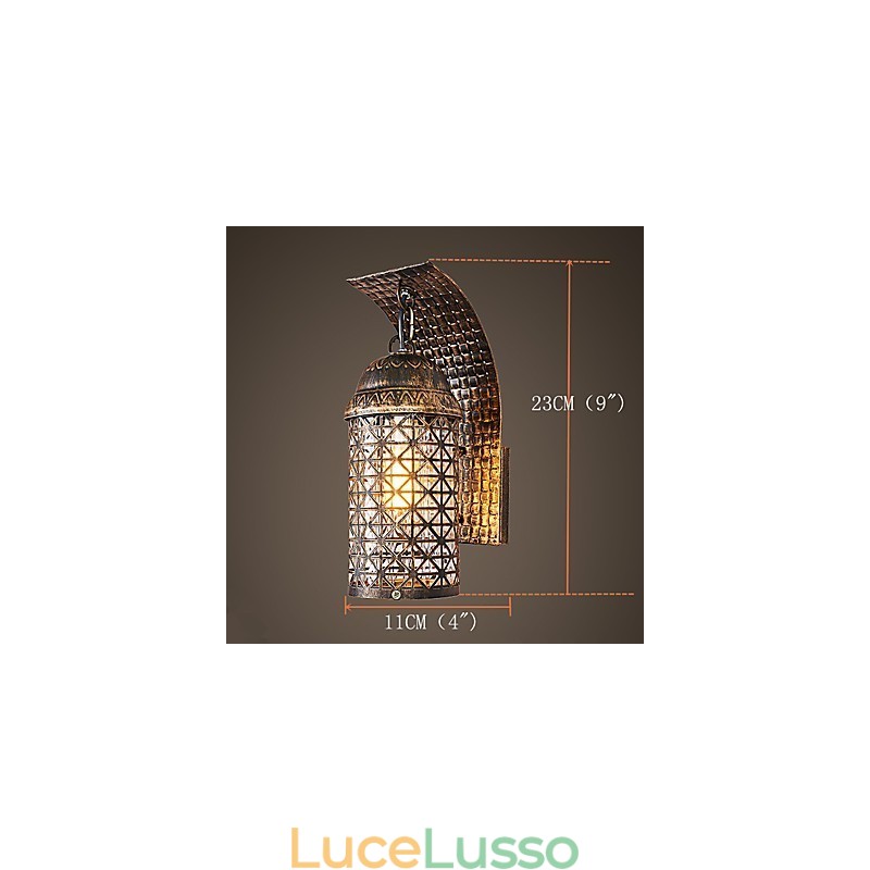 Dipinto rustico Lodge Caratteristica per applique da parete in stile mini Uplight Applique da parete
