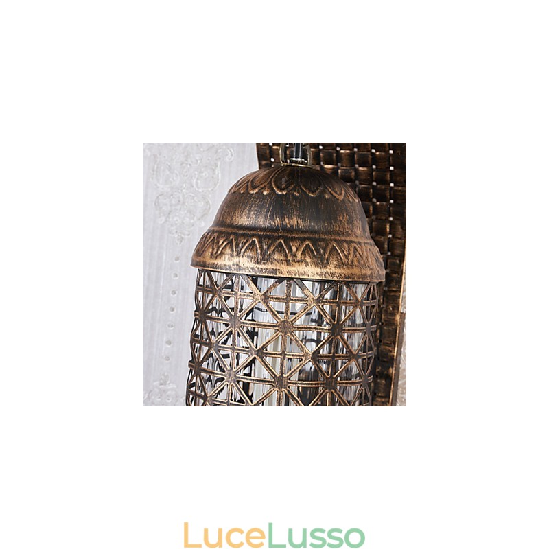 Dipinto rustico Lodge Caratteristica per applique da parete in stile mini Uplight Applique da parete