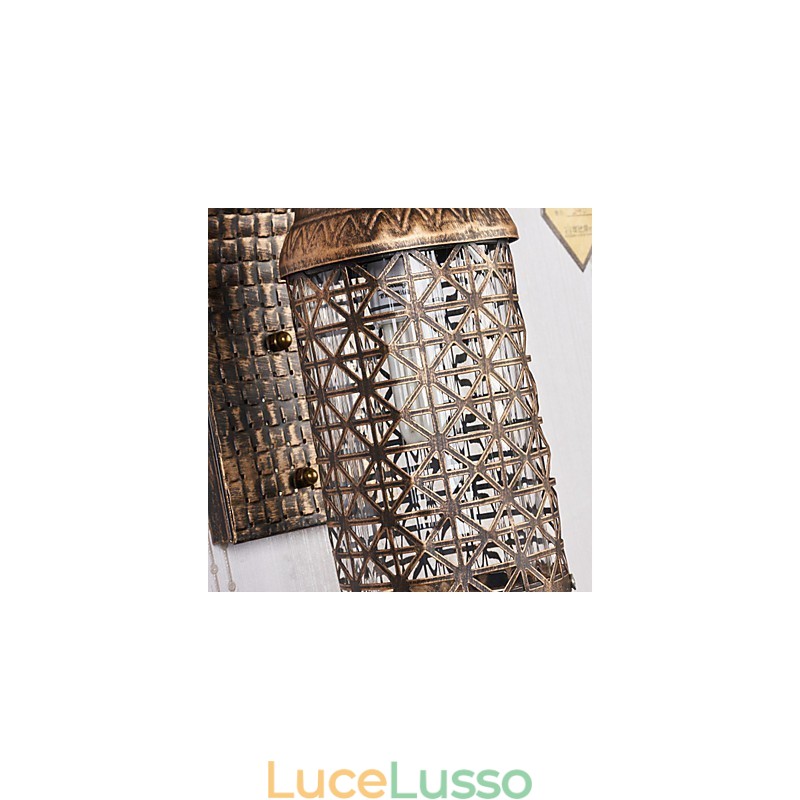 Dipinto rustico Lodge Caratteristica per applique da parete in stile mini Uplight Applique da parete