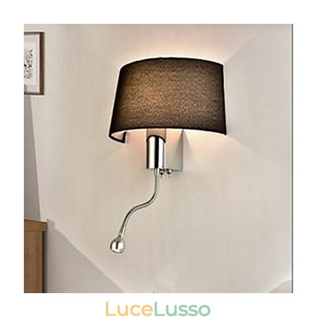 Lampada da comodino in tessuto per corridoio della camera da letto dell'hotel con interruttore americano per lampada da comodino Lampada da comodino in tessuto per corridoio della camera da letto dell'hotel con interruttore americano per lampada da comodino