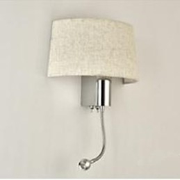 Lampada da comodino in tessuto per corridoio della camera da letto dell'hotel con interruttore americano per lampada da comodino