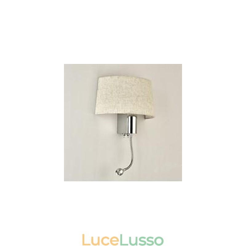 Lampada da comodino in tessuto per corridoio della camera da letto dell'hotel con interruttore americano per lampada da comodino