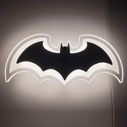 Applique da parete moderna in acrilico a forma di pipistrello, lampada da comodino, applique da parete, luci da corridoioV