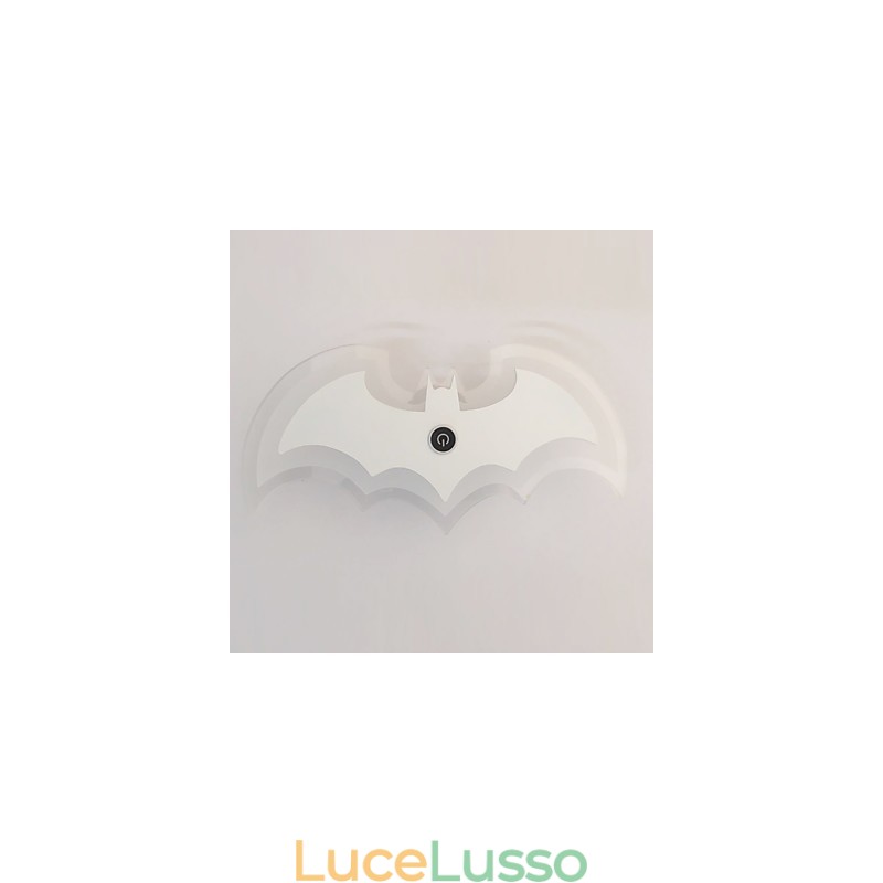 Applique da parete moderna in acrilico a forma di pipistrello, lampada da comodino, applique da parete, luci da corridoioV