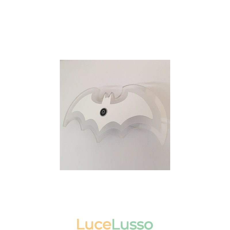 Applique da parete moderna in acrilico a forma di pipistrello, lampada da comodino, applique da parete, luci da corridoioV