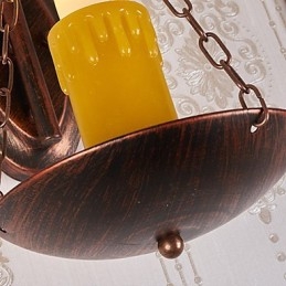 Dipinto rustico Lodge Caratteristica per applique da parete in stile Mini Uplight Applique da parete