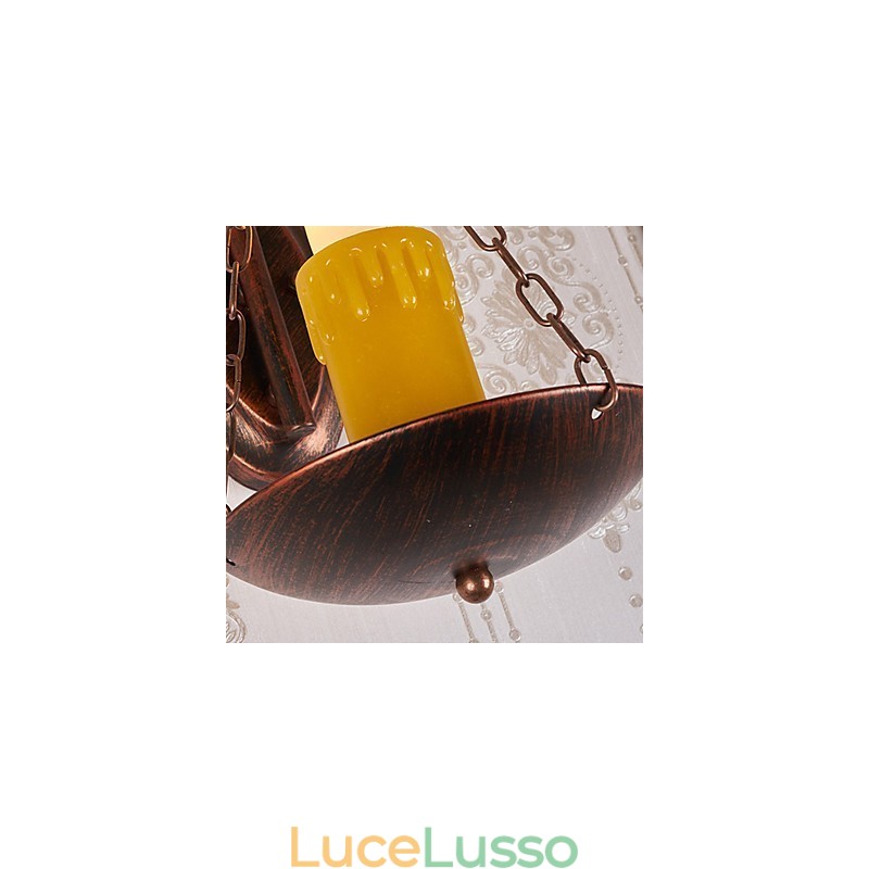 Dipinto rustico Lodge Caratteristica per applique da parete in stile Mini Uplight Applique da parete