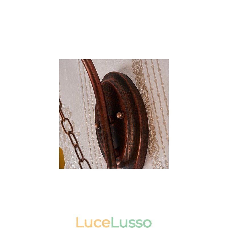 Dipinto rustico Lodge Caratteristica per applique da parete in stile Mini Uplight Applique da parete