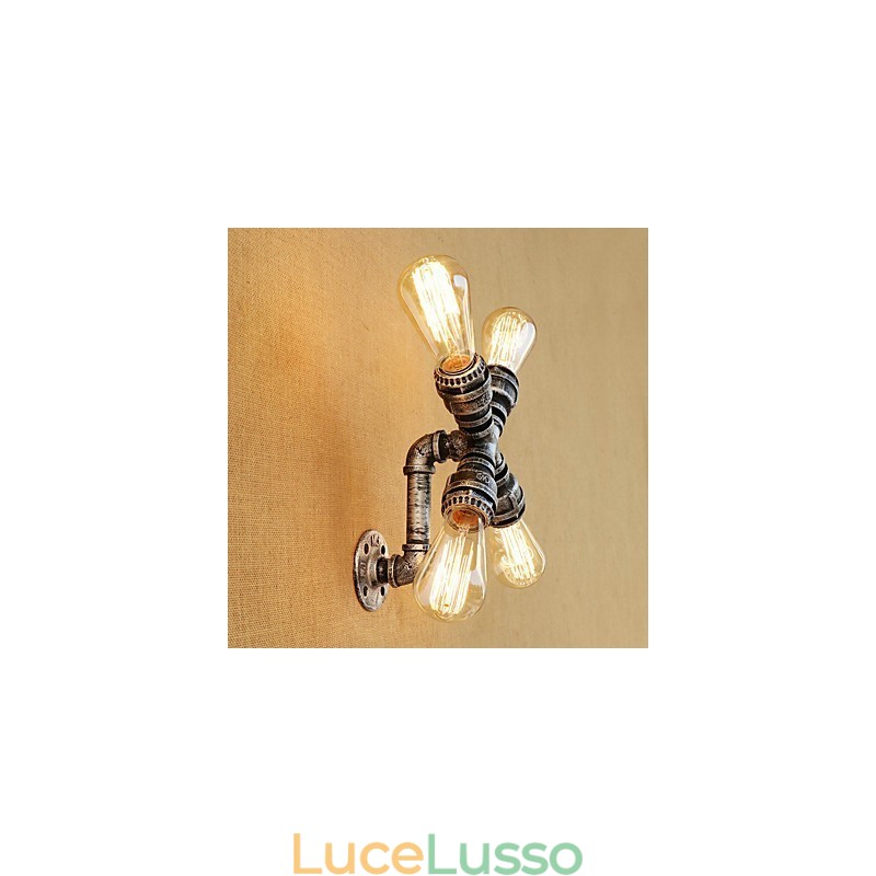 Caratteristica della pittura retrò del paese per applique da parete con luce ambientale a braccio oscillante