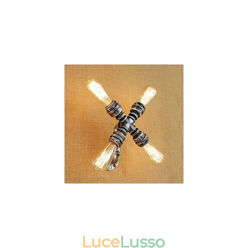 Caratteristica della pittura retrò del paese per applique da parete con luce ambientale a braccio oscillante