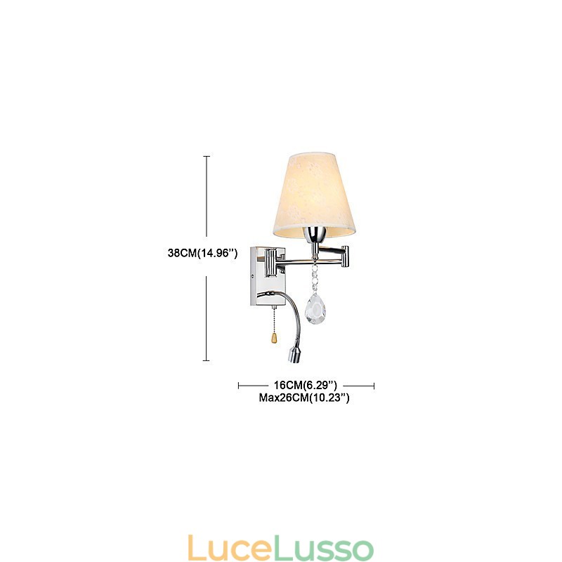 Lampada da parete per camera da letto Lampada da lettura Lampada in tessuto