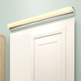 Lampada da parete per illuminazione da bagno moderna e contemporanea cromata integrata per luce ambientale