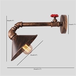 Applique da parete con tubi dell'acqua, stile retrò industriale, creativo, country, in metallo, per ristoranti, bar, tavoli da bar, applique da parete