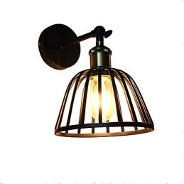 Lampada da parete in acciaio verniciato chiaro, decorazione da caffè americano nero opaco, lampada da parete retrò, lampada a spada laser sulla parete